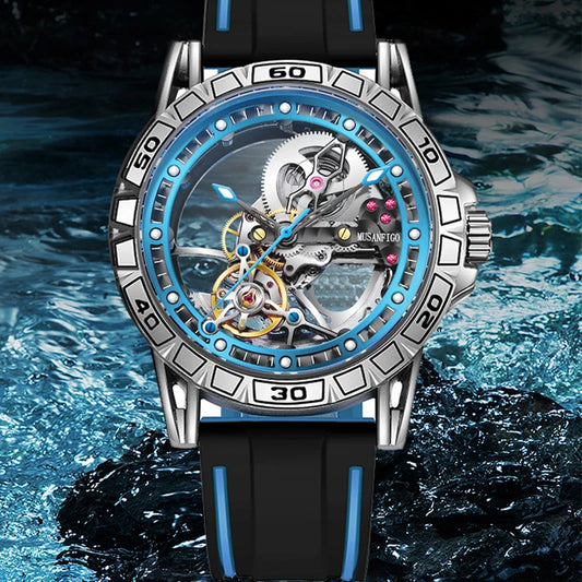 Men's Watch Hollow Full Automatic Mechanical Watch Night Glow Waterproof Men's Watch Fashion Trend Men's Watch